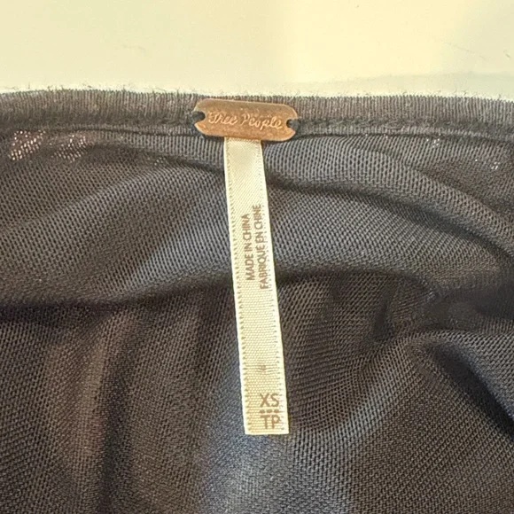 Free People Black Floral Boho Peasant Blouse - Picture 5 of 5